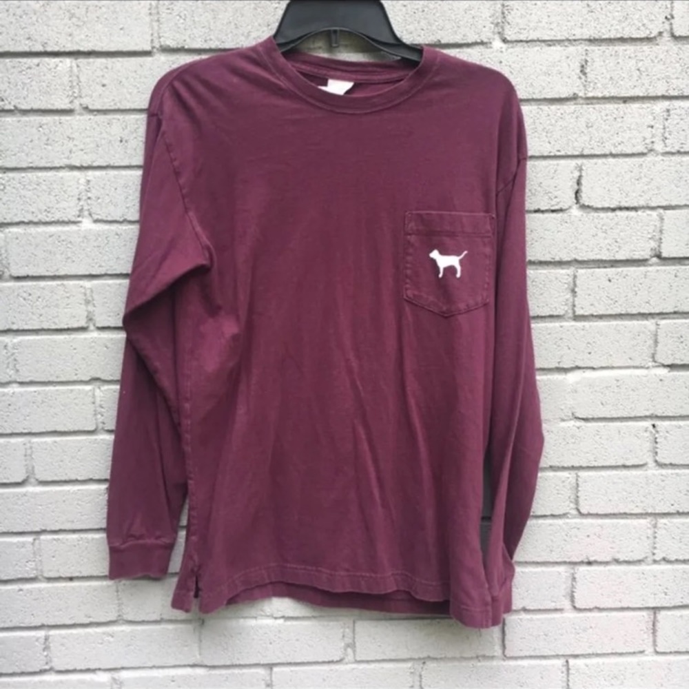 VS pink maroon long sleeve XS